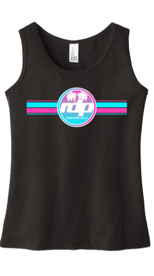 Youth Neon Design Black Tank (Girls)