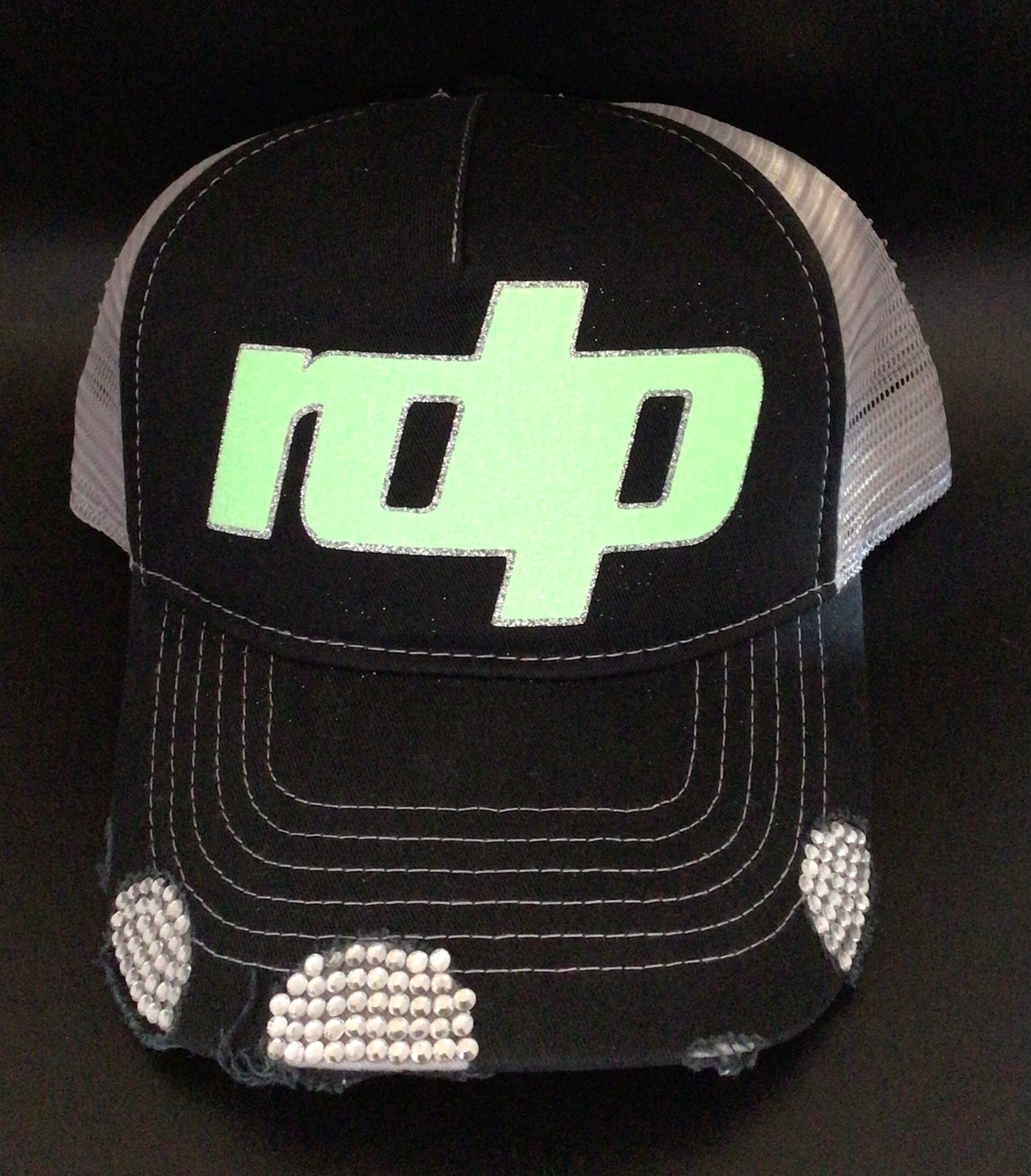 Women's 'RDP' BLING Distressed Snapback Hat