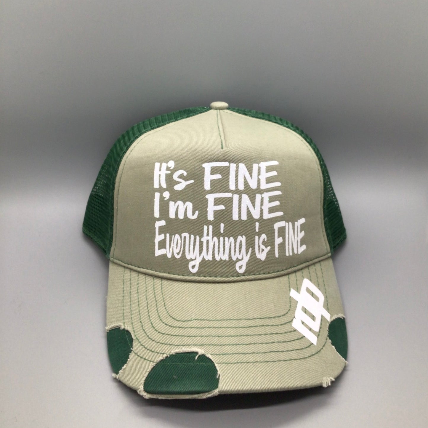 Womens "It's Fine, I'm Fine, Everything is Fine" Shimmer Hat