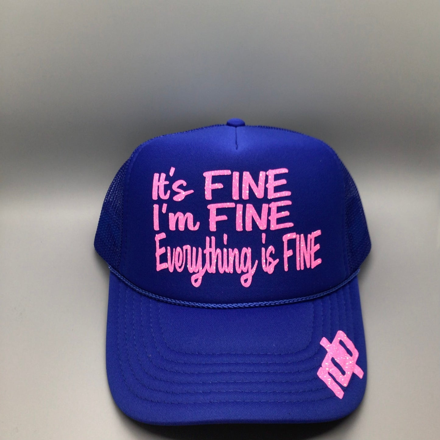 Womens "It's Fine, I'm Fine, Everything is Fine" Shimmer Hat