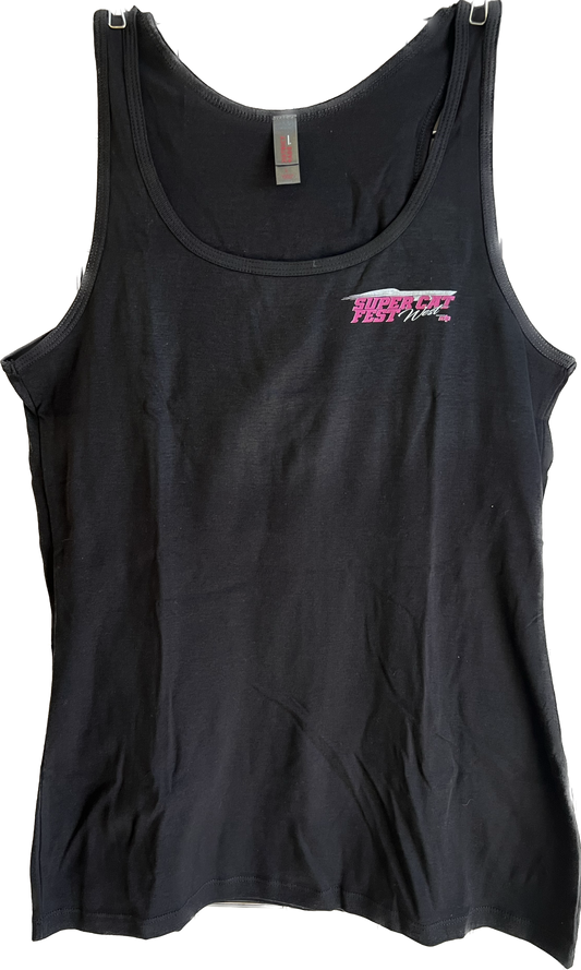 Super Cat Fest West Women's Black or Grey Cotton Tank