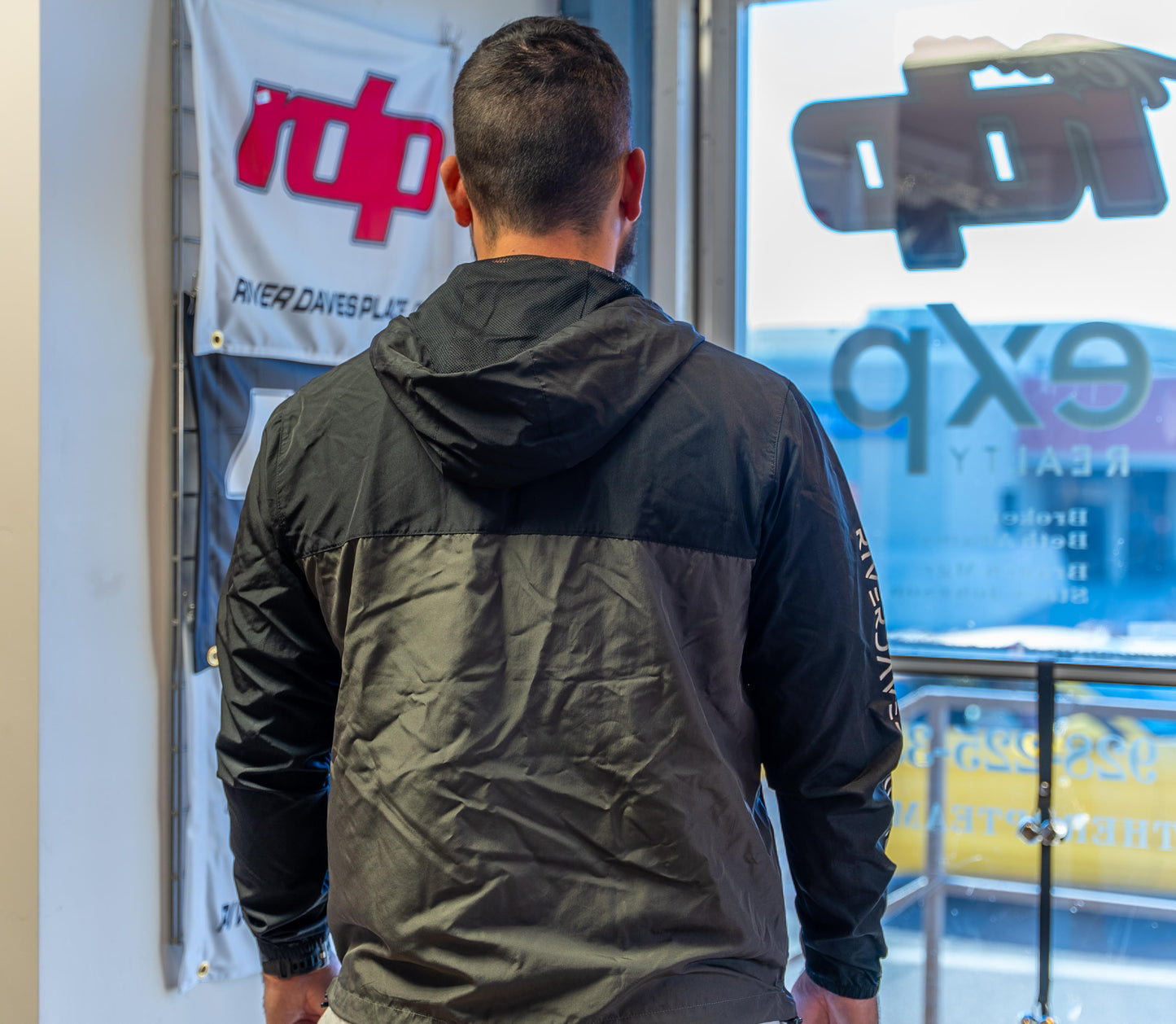 Zip front 2Tone Windbreaker