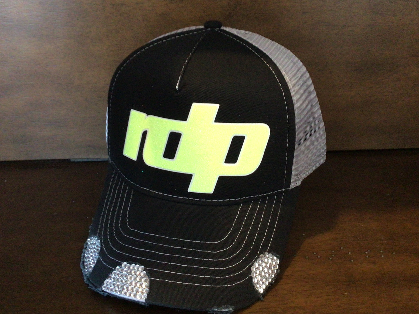 Women's 'RDP' BLING Distressed Snapback Hat