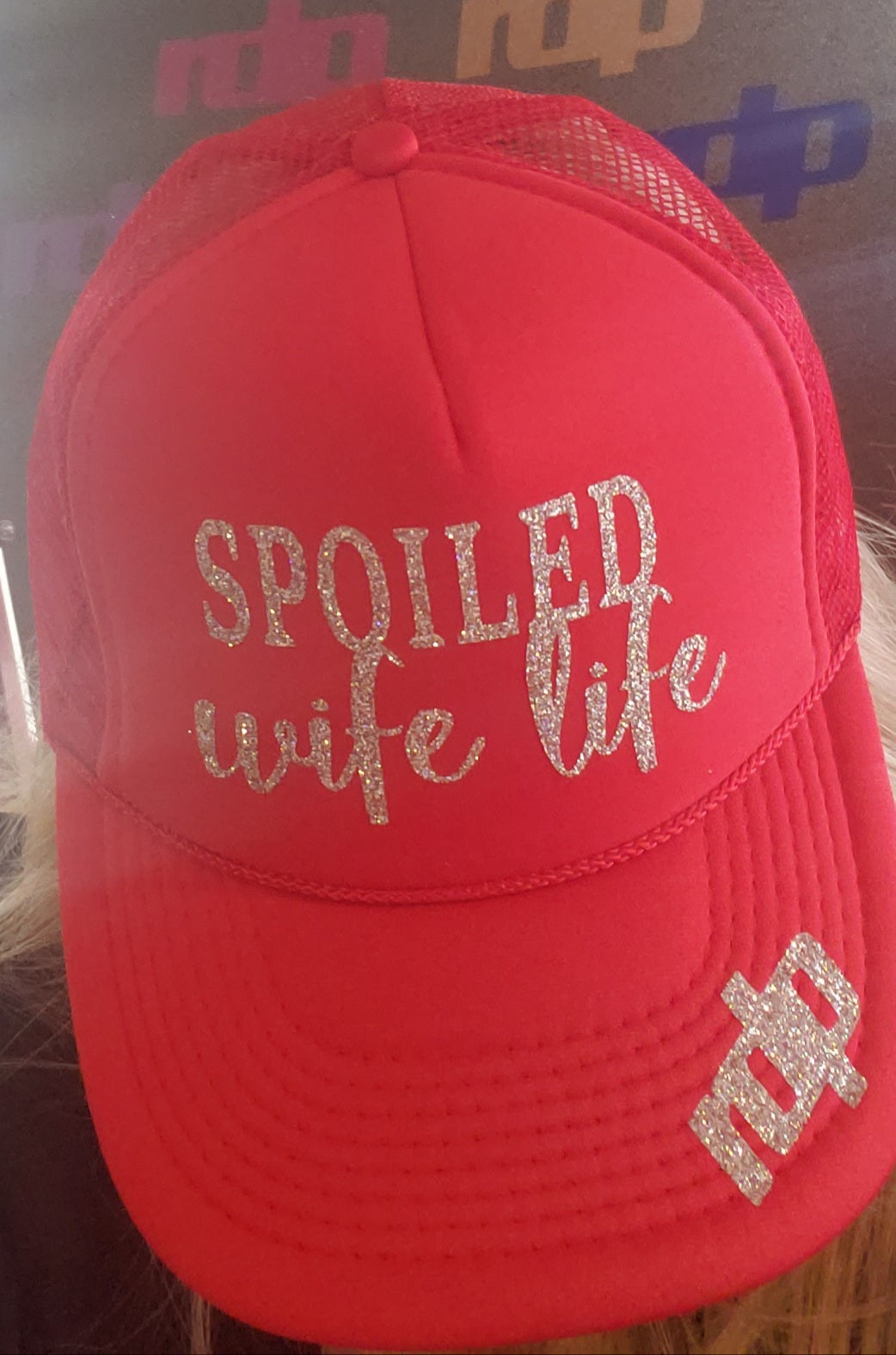 Women's 'Spoiled Wife Life' Snapback Shimmer Hats