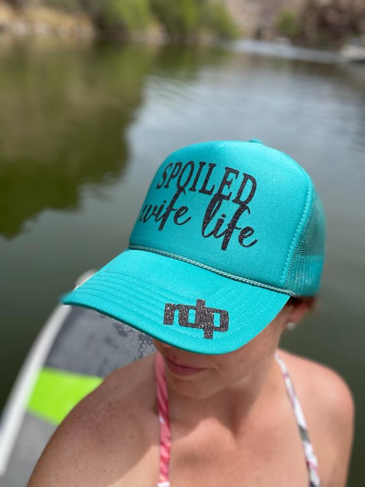 Women's 'Spoiled Wife Life' Snapback Shimmer Hats