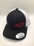 Authentic Snapback Flatbill - Black/Wht Mesh