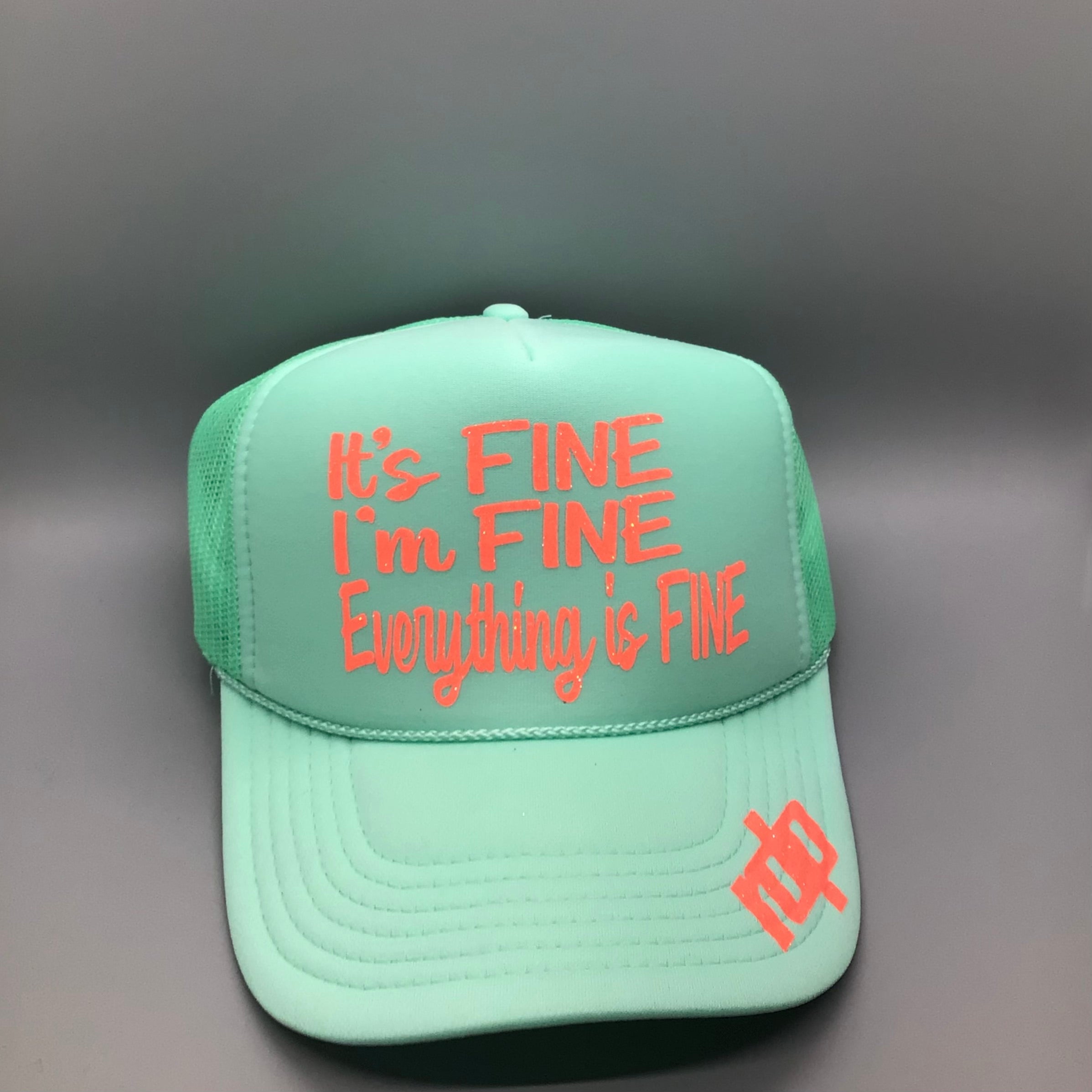 Womens "It's Fine, I'm Fine, Everything is Fine" Shimmer Hat