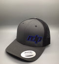 Authentic Snapback- Charcoal Gray/Black Mesh