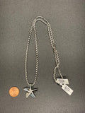 28MM Sterling Silver w/Diamond Necklace