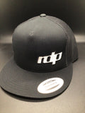 Authentic Snapback Flat Bill-Black/Black Mesh