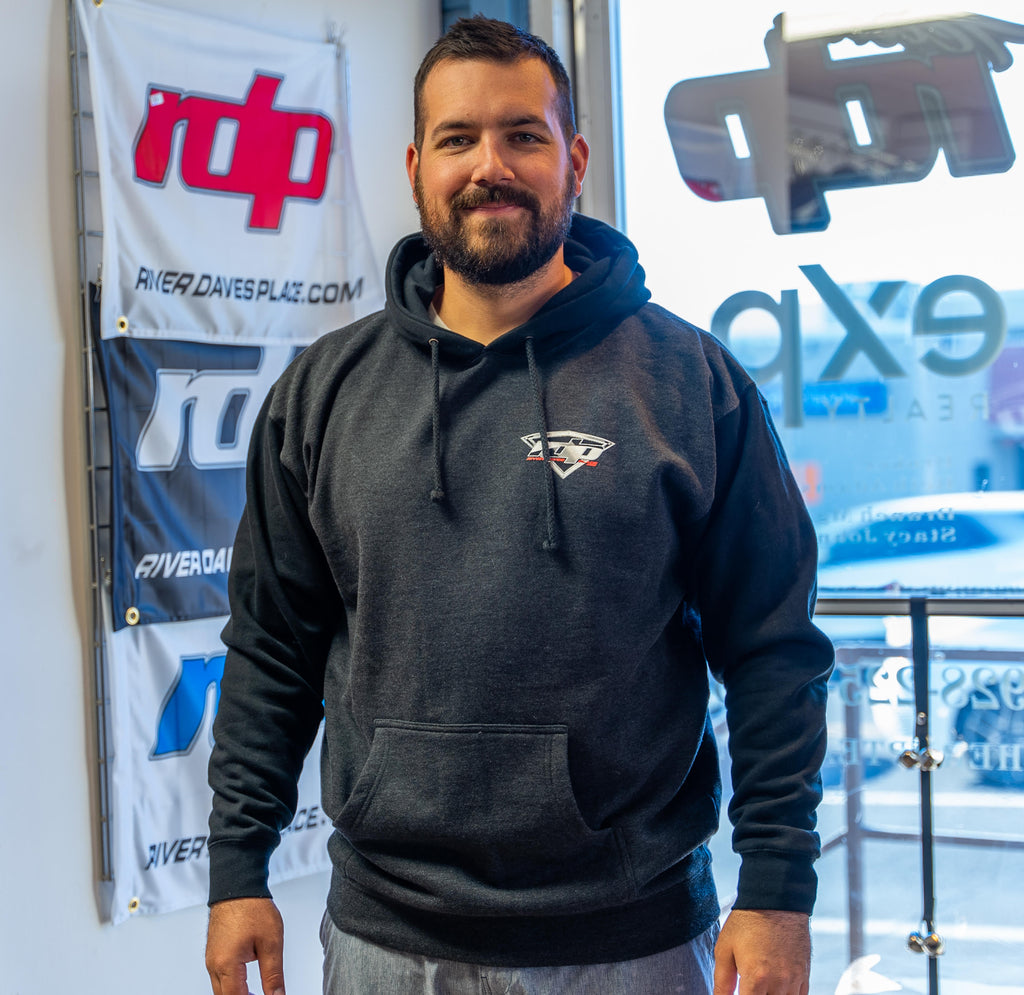 White logo 2-Tone Pullover Hoodie