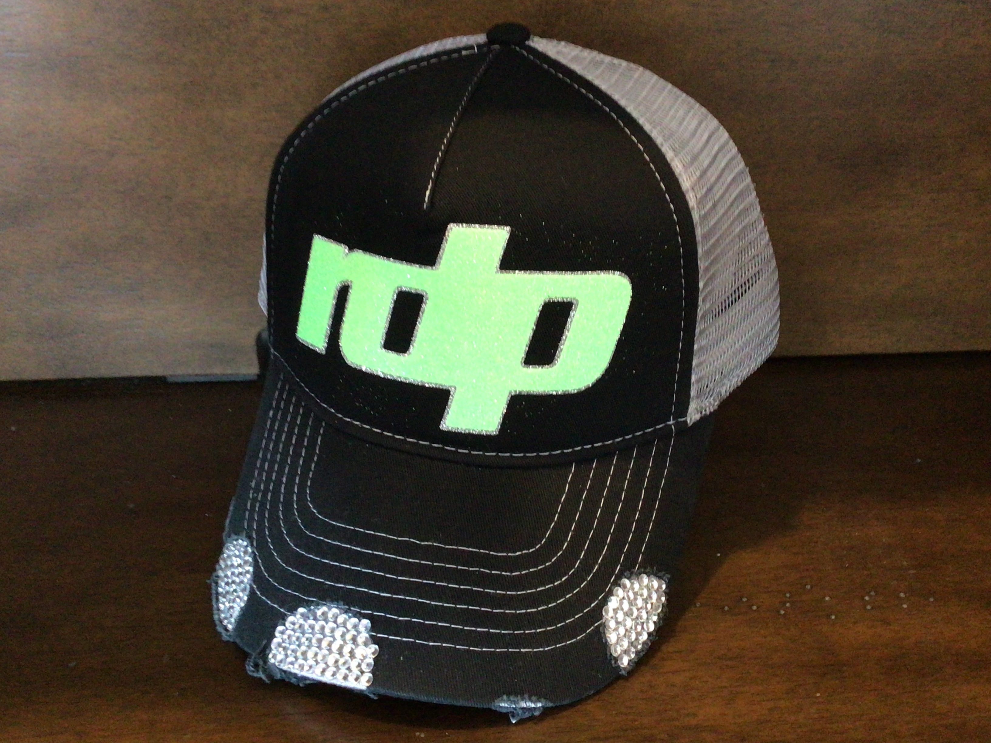 Women's  'RDP' BLING Distressed Snapback Hat