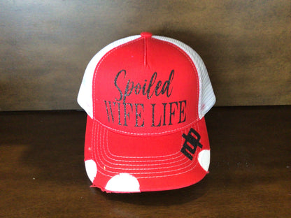 Women's 'Spoiled Wife Life' Snapback Shimmer Hats