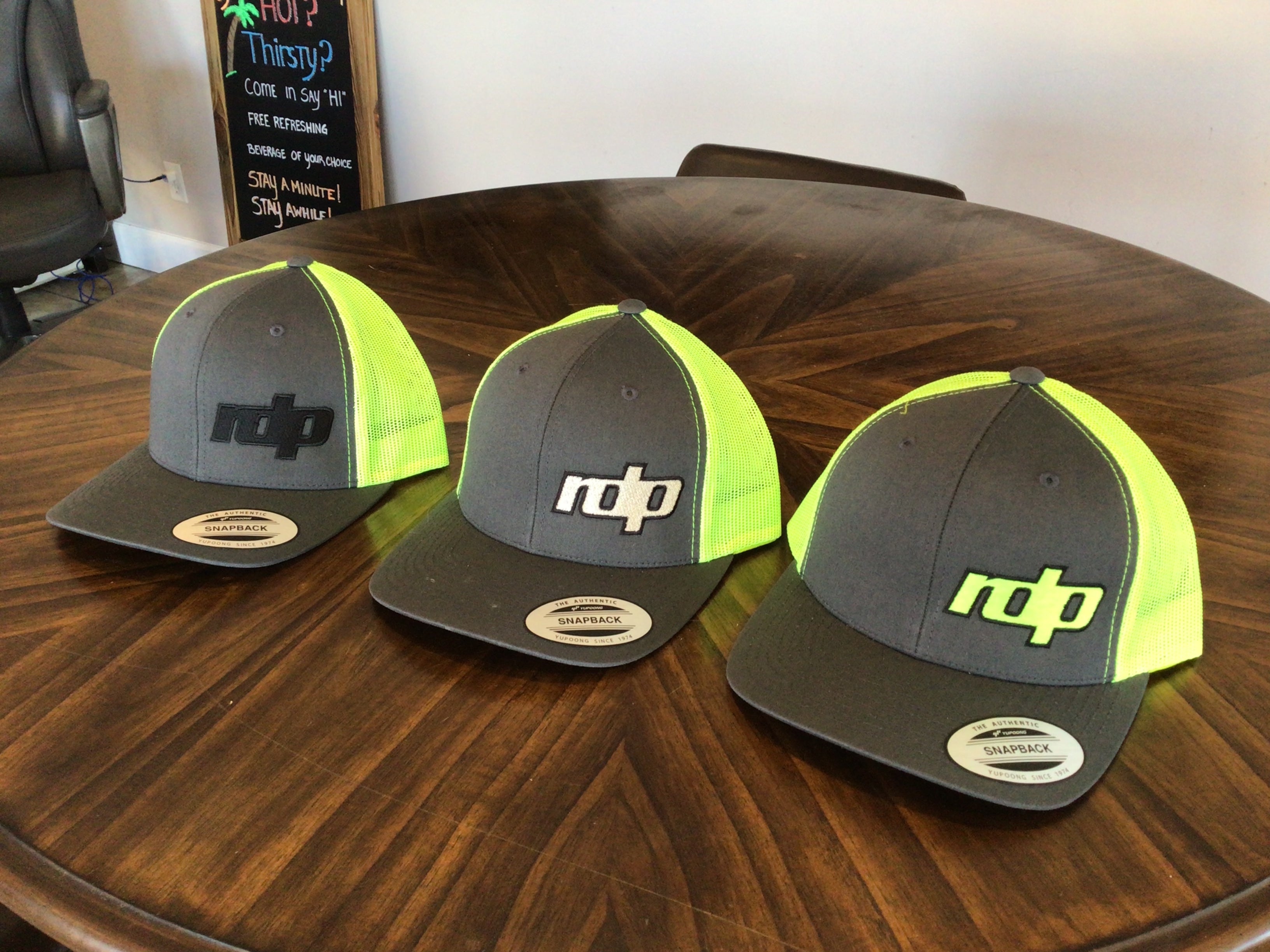 Authentic Snapback- Charcoal Grey/Neon Green Mesh