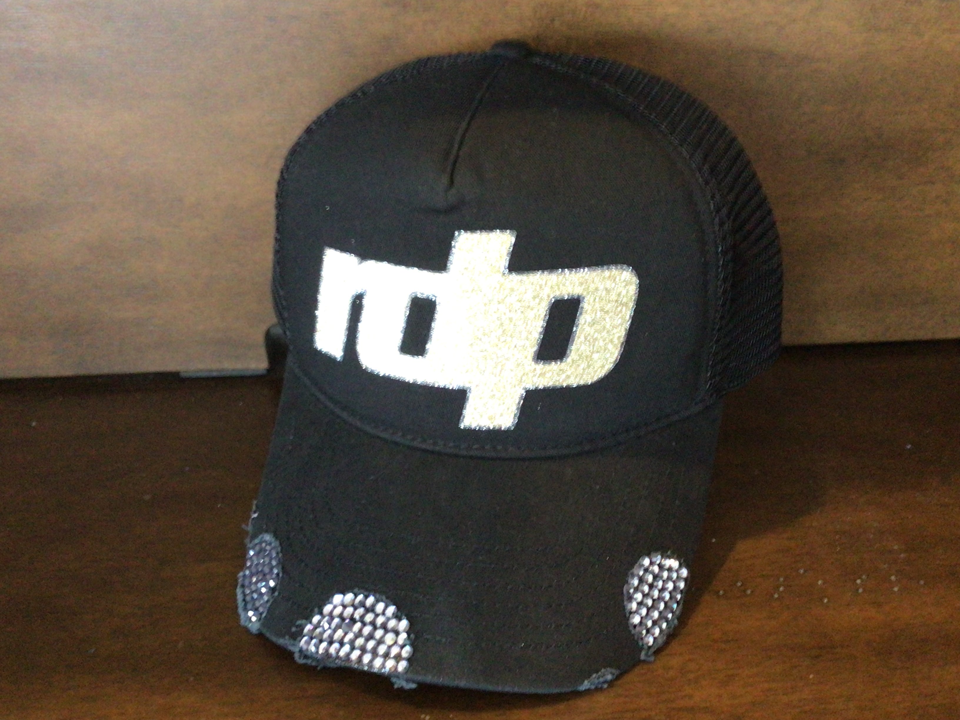 Women's  'RDP' BLING Distressed Snapback Hat