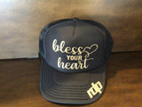 Womens "Bless Your Heart" Snapback Shimmer Hat