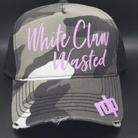 Women's 'White Claw Wasted'   Snapback Hat