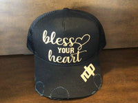 Womens "Bless Your Heart" Snapback Shimmer Hat