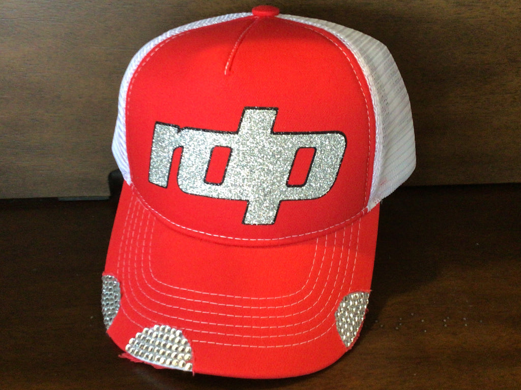 Women's  'RDP' BLING Distressed Snapback Hat