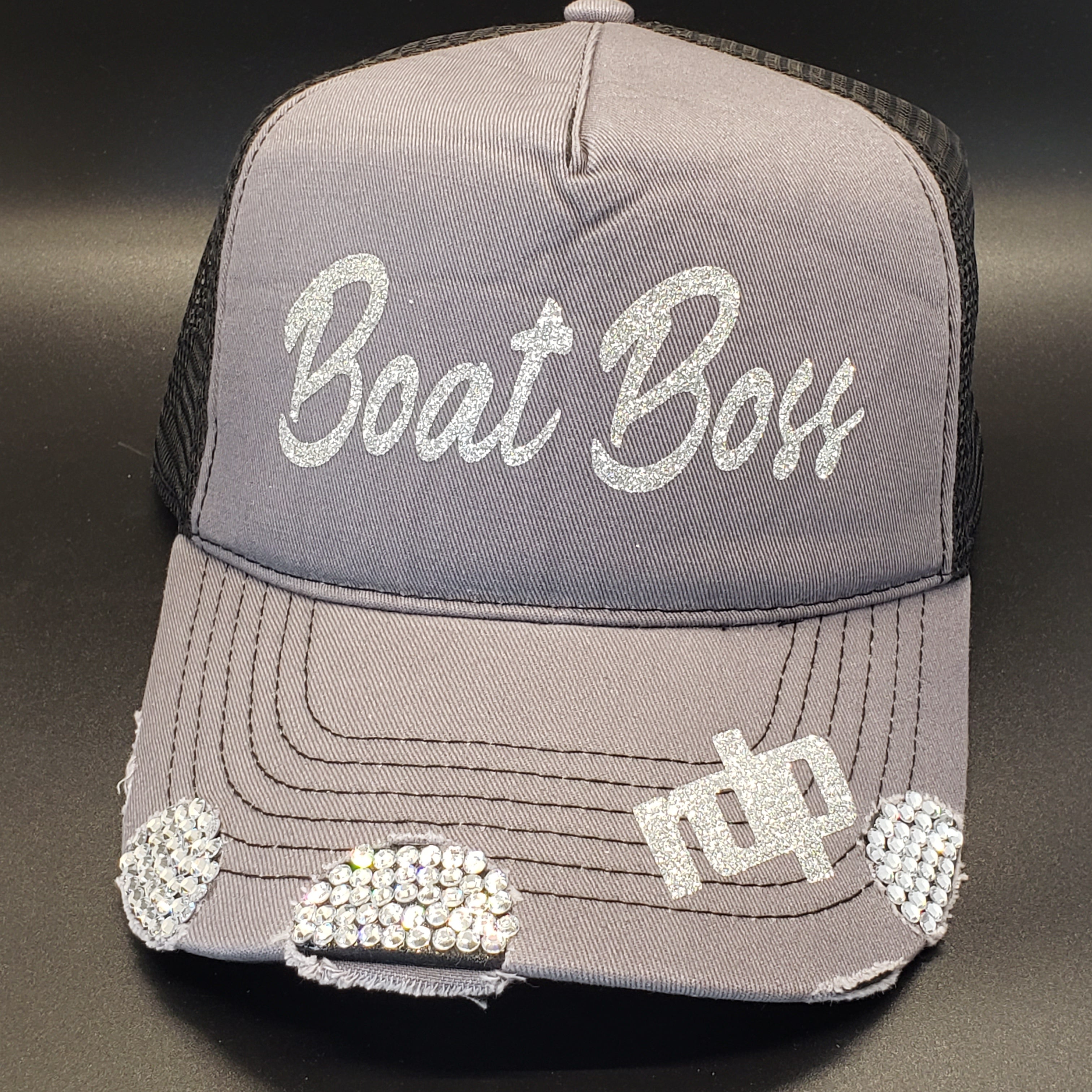 Women's *BLING* in Any Design on our Distressed Snapback Hat