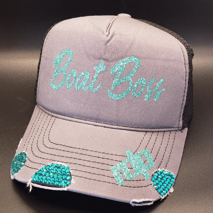 Women's *BLING* in Any Design on our Distressed Snapback Hat
