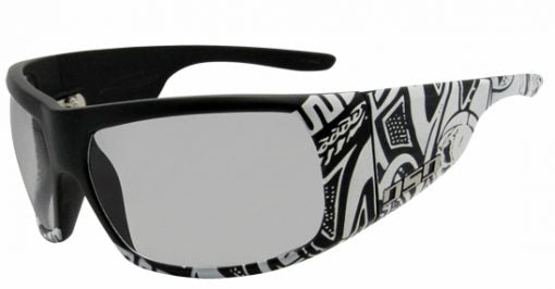 Greed Sinister Black w/White Clear Lens Eyewear DSO