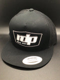 Authentic Snapback Flat Bill-Black/Black Mesh