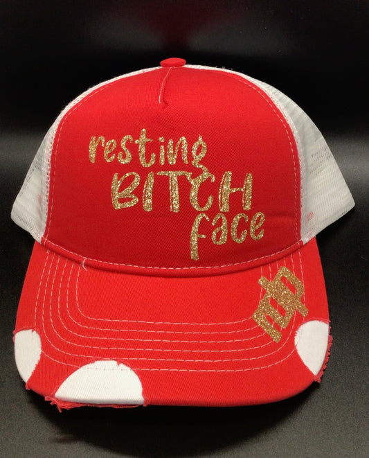 Women's "Resting Bitch Face" Snapback Shimmering Hat