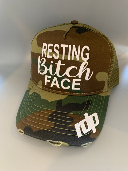 Women's "Resting Bitch Face" Snapback Shimmering Hat