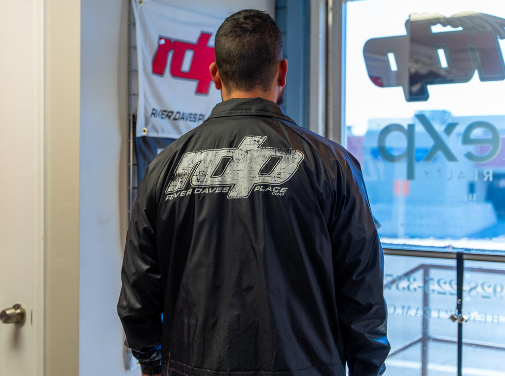 Men's Snap Front Windbreaker -Black