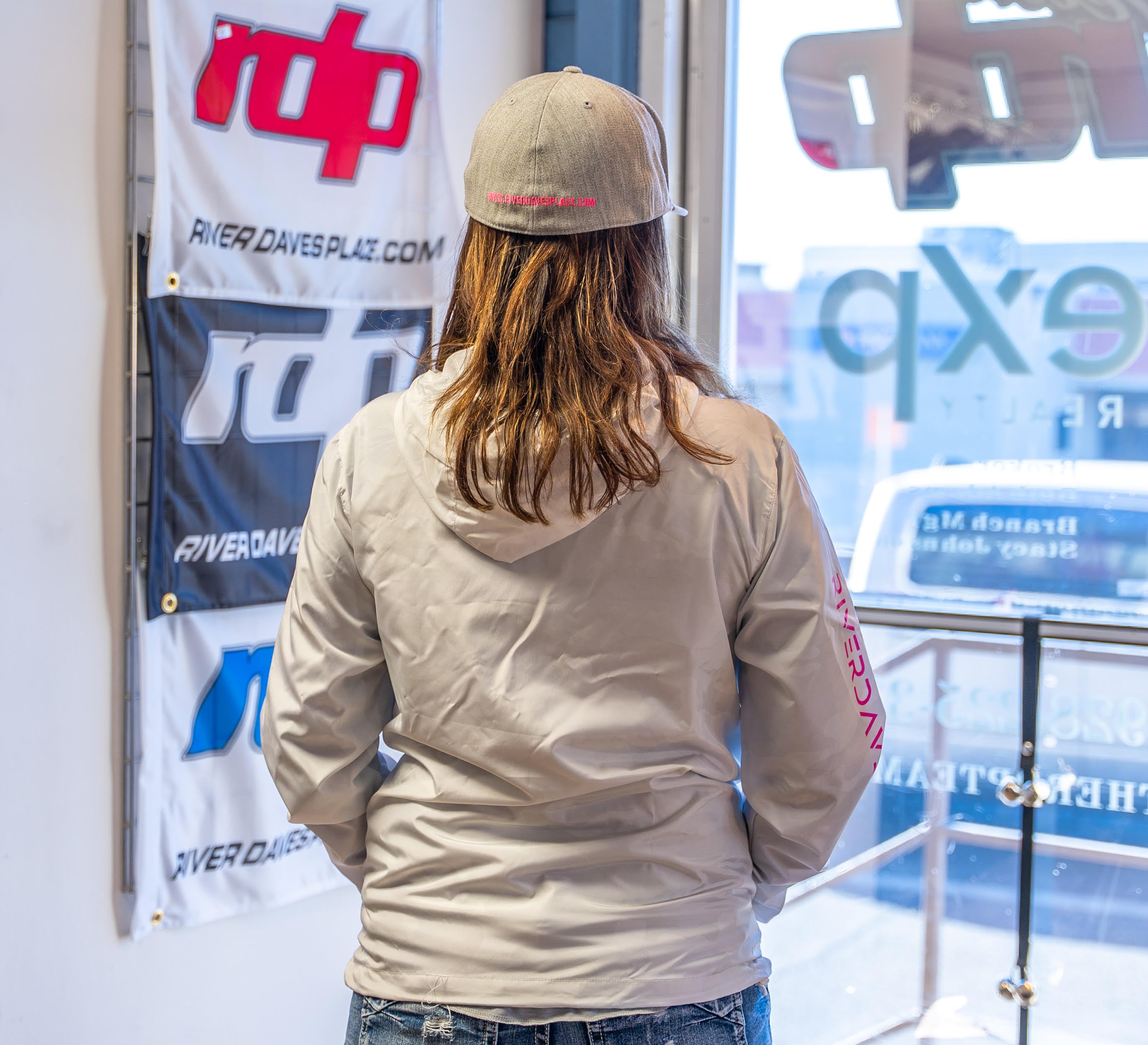 Ladies -White Camo Windbreaker