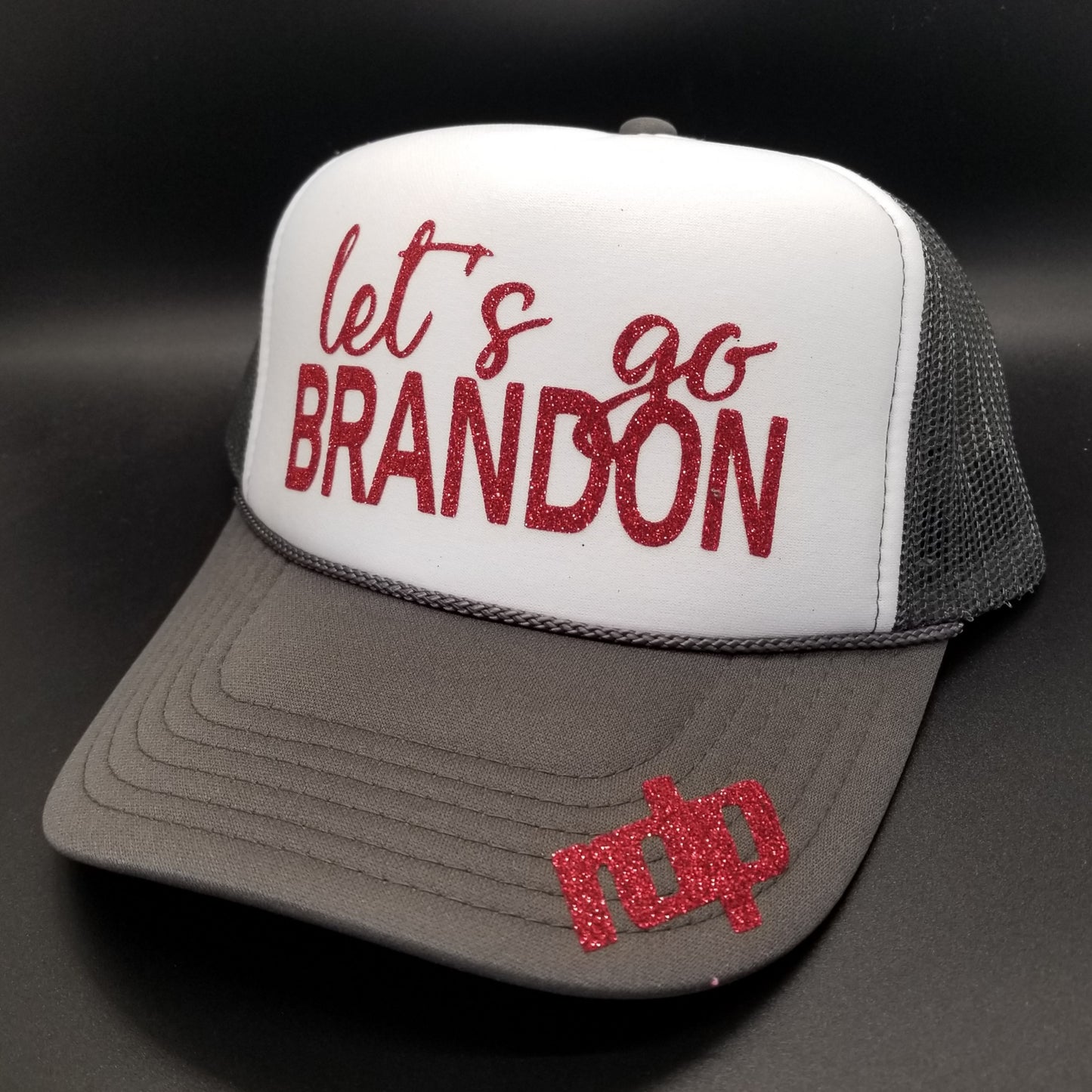 Women's Glitter  'let's go BRANDON'  'rdp' logo Snapback Hats