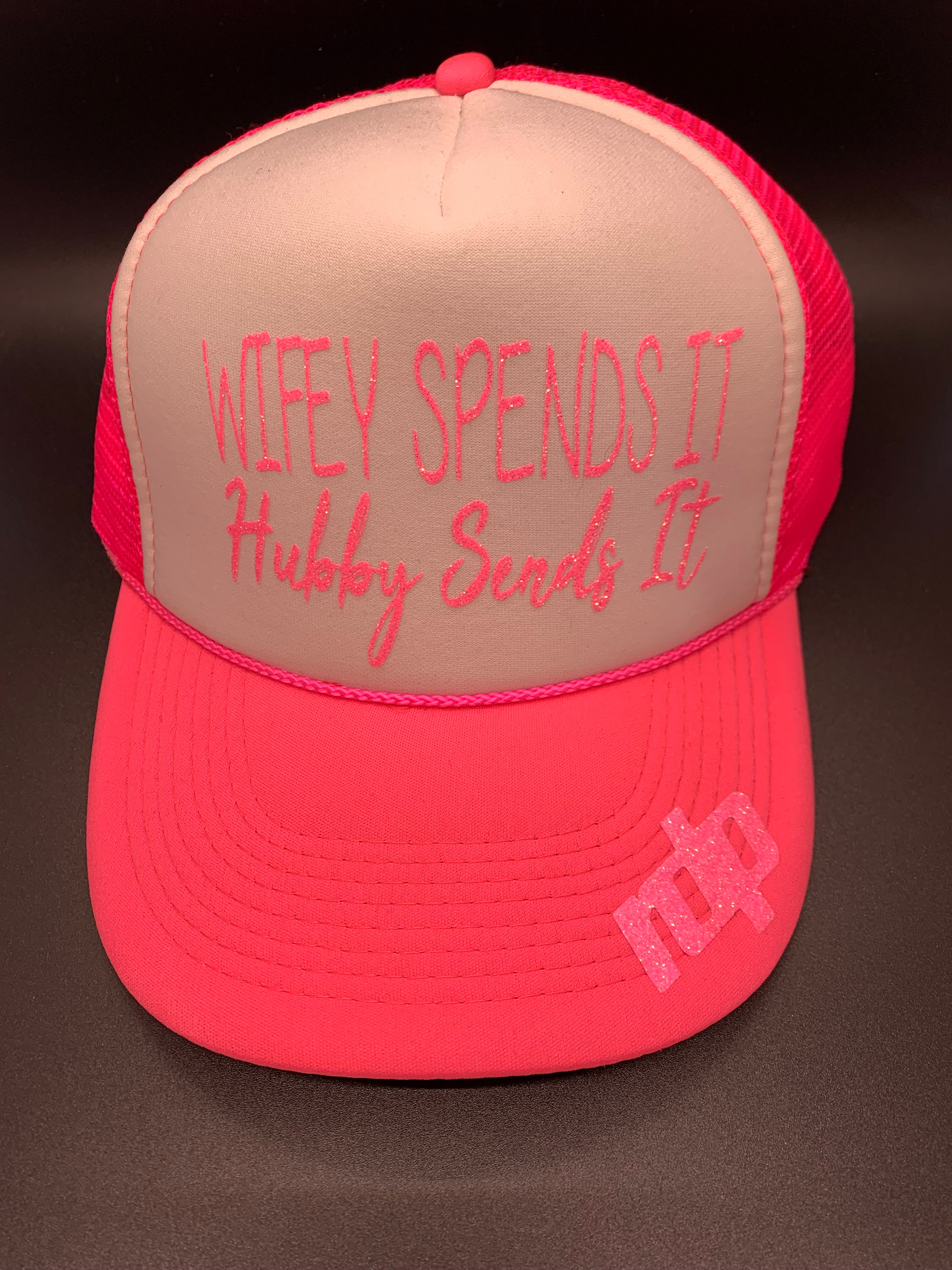 Women's 'Wifey Spends It Hubby Sends It' Shimmer Snapback